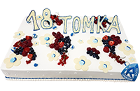 Tort na 18 z owocami