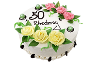 Tort 50 urodziny z różami