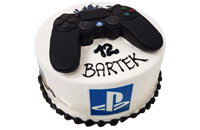 Tort z figurką pad Playstation