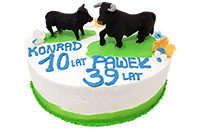 Tort z figurkami byk i byczek