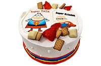 Tort z opłatkami Super Tata Super Dziadek